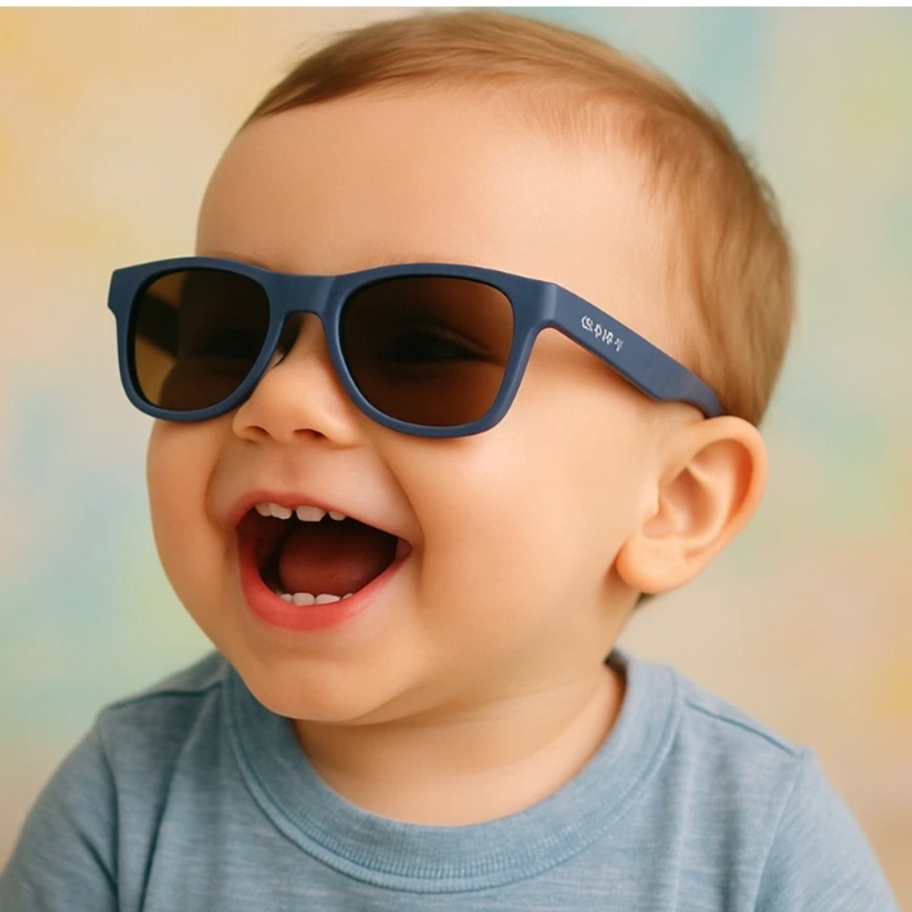 Carter's Baby Toddler OSFM Navy Blue Rectangle 100% UV Protection Sunglasses NEW